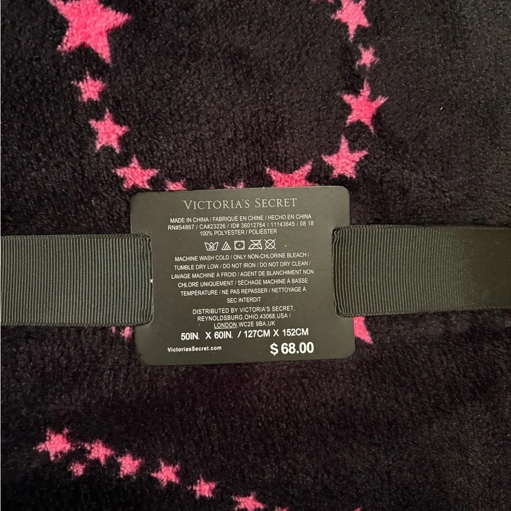 Victoria’s Secret Sherpa Throw Blanket Star Print 50x60 NWT